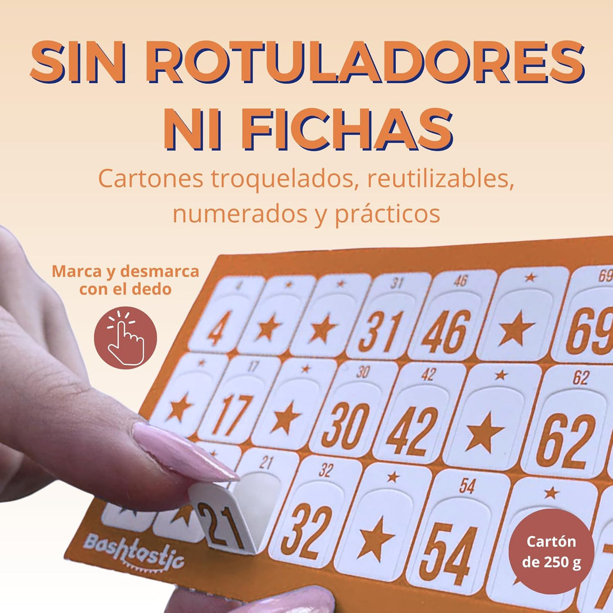 Cartones de Bingo Desechables 504 Azul - Bashtastic