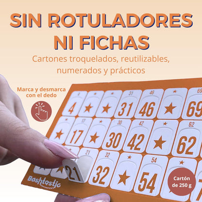 Cartones de Bingo Desechables 504 Azul - Bashtastic