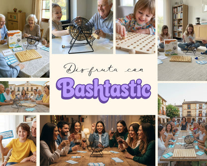 Cartones de Bingo Desechables 504 Azul - Bashtastic