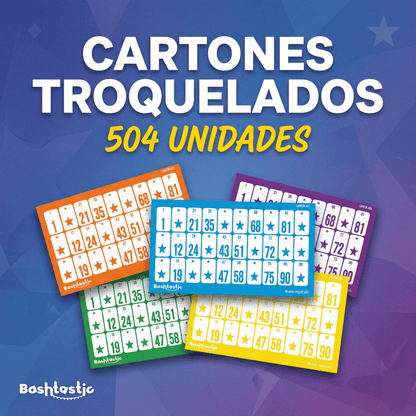 Cartones de Bingo Desechables 504 Azul - Bashtastic