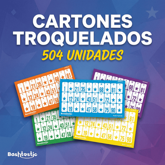 Cartones de Bingo Desechables 504 Azul - Bashtastic