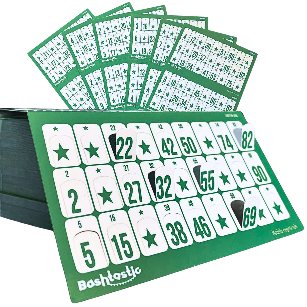 Cartones de Bingo Desechables 504 Azul - Bashtastic