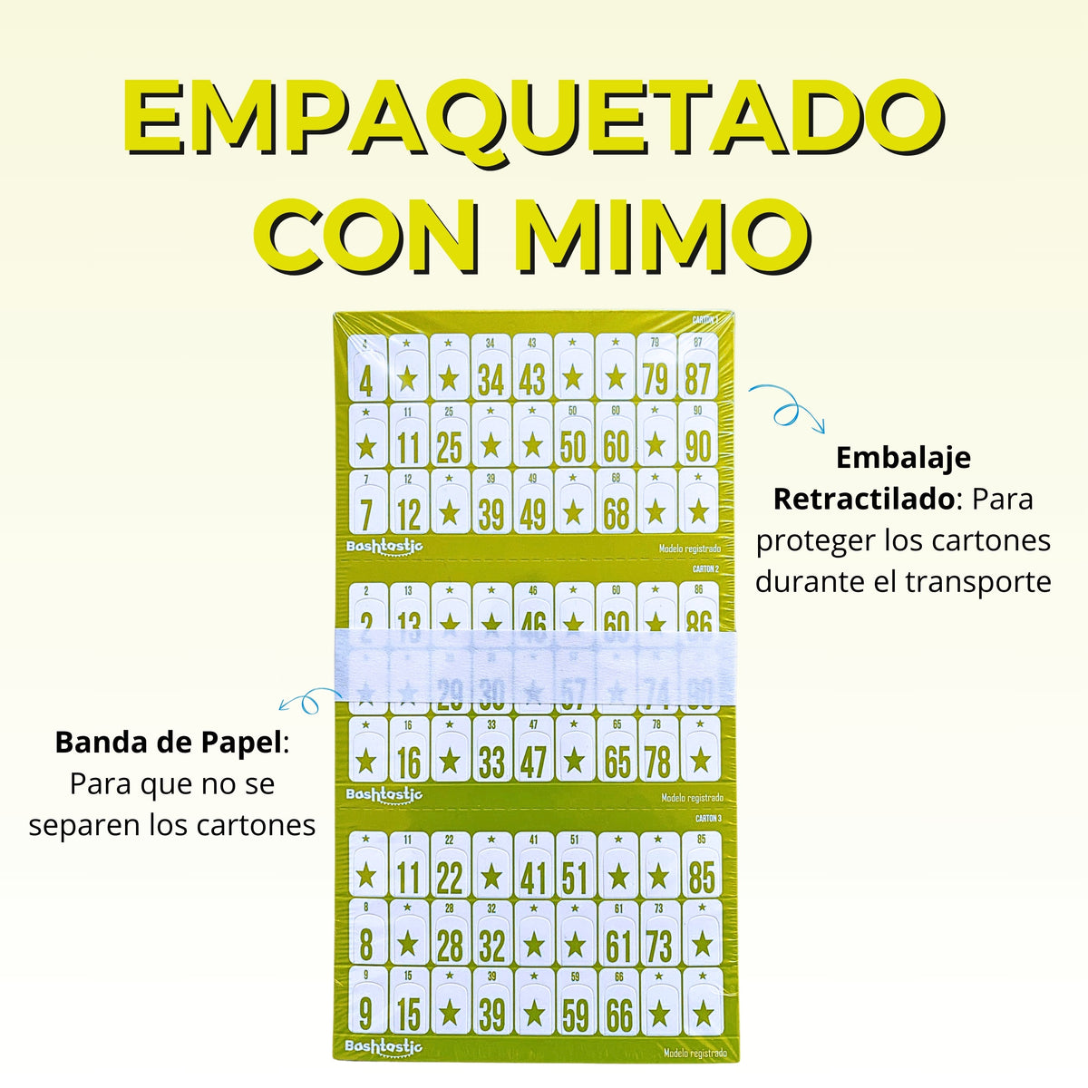 Cartones de Bingo Desechables 504 Azul - Bashtastic