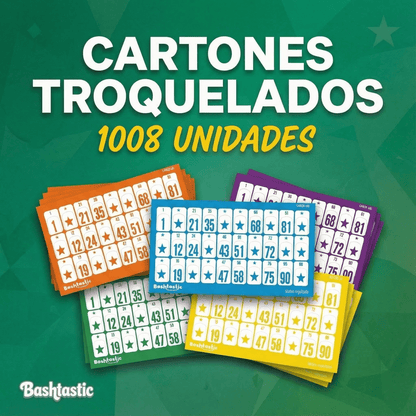 Cartones de Bingo Troquelados 1008 - Bashtastic
