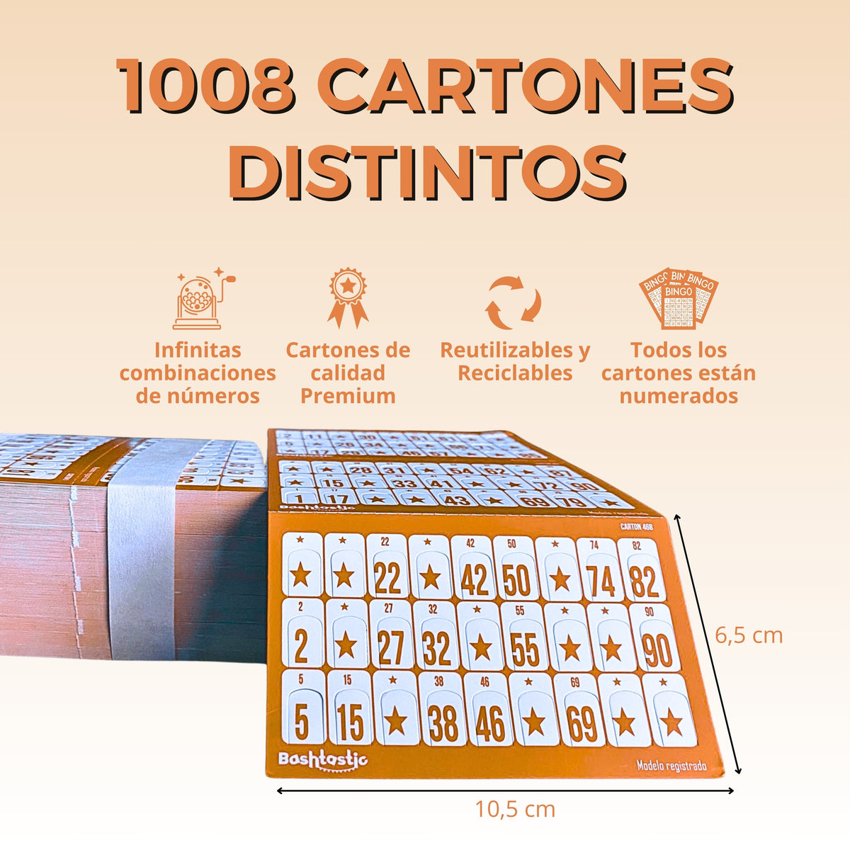 Cartones de Bingo Troquelados 1008 - Bashtastic