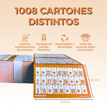 Cartones de Bingo Troquelados 1008 - Bashtastic