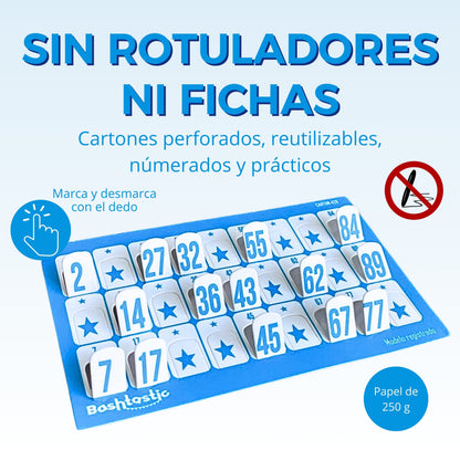 Cartones de Bingo Troquelados 1008 - Bashtastic