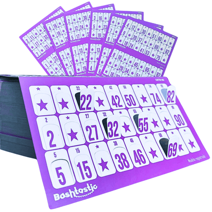 Cartones de Bingo Troquelados 1008 Lila - Bashtastic