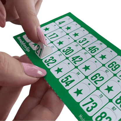 Cartones de Bingo Troquelados 1008 Verde - Bashtastic