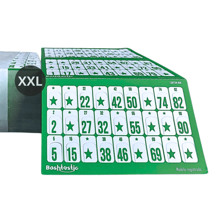 Cartones de Bingo XXL Verde - Bashtastic