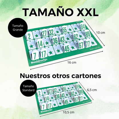 Cartones de Bingo XXL Verde - Bashtastic